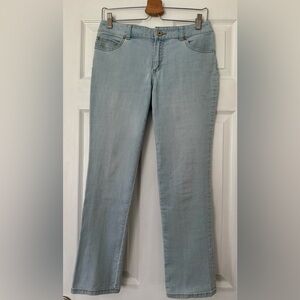 Chico's Soft Blue Straight Leg Ankle Jeans XS Size 2